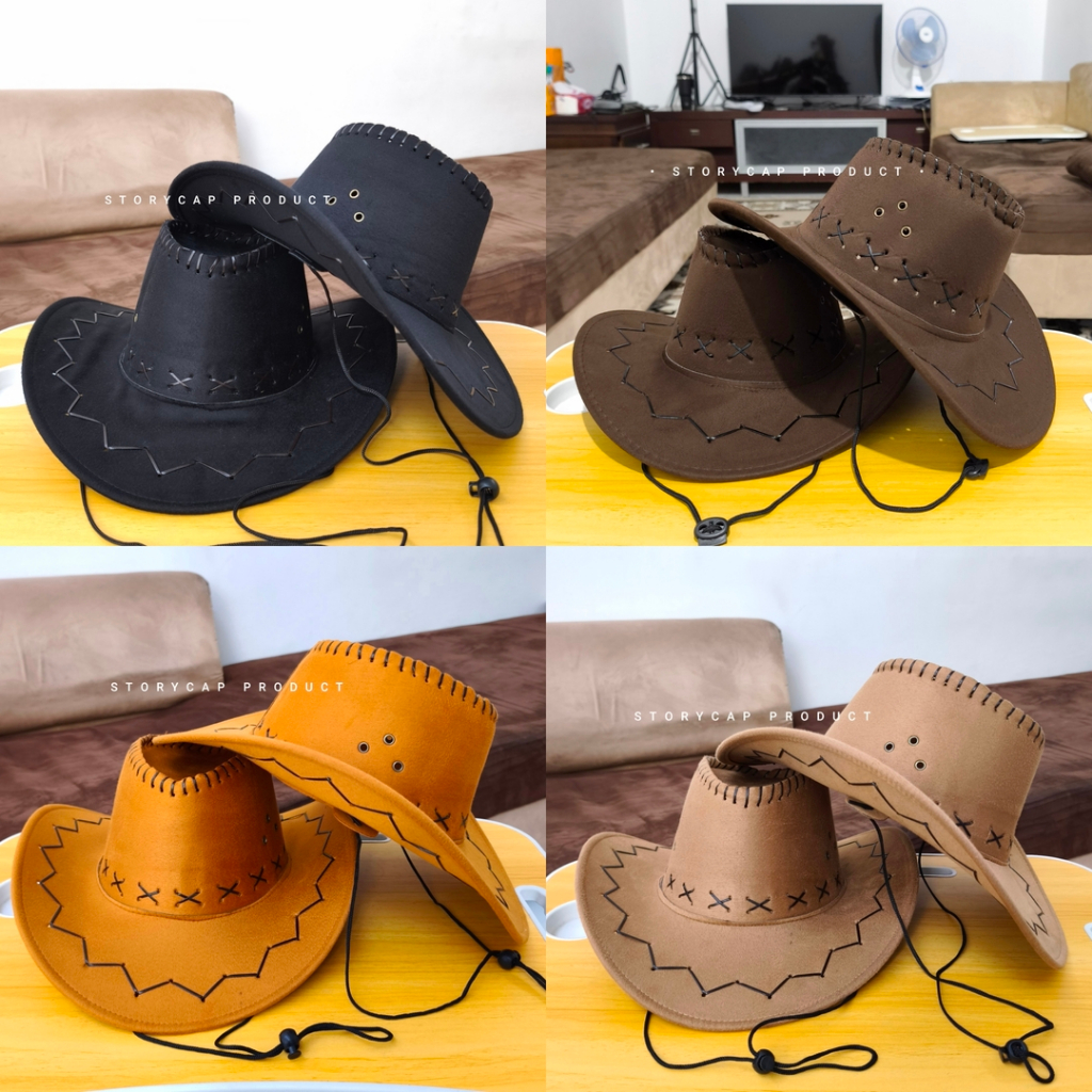 Topi Koboi Zorro Pria Wanita – Bahan Laken Premium Gaya Amerika