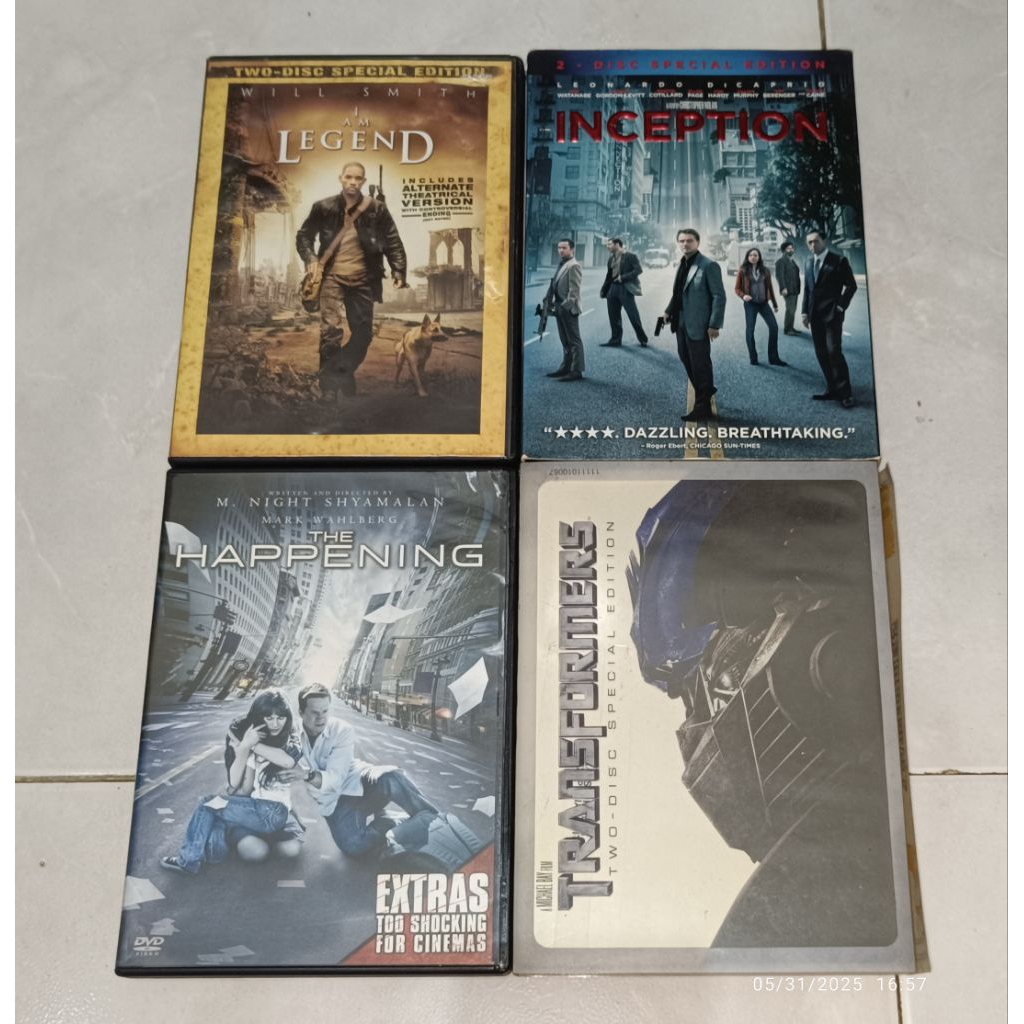 dvd I AM LEGEND (2) / INCEPTION (2) / THE HAPPENING / TRANSFORMERS