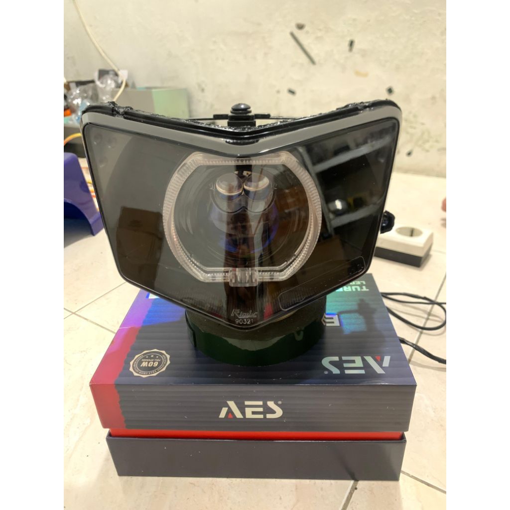 Lampu Depan Ninja RR New Biled AES Turbo SE Doubel Laser 2.5 inch Reflektor Ninja RR New