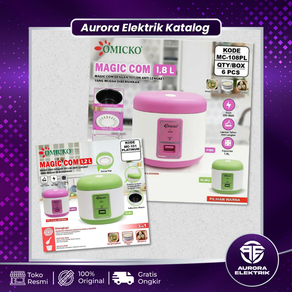 Magiccom OMICKO Platinum 1.2 & 1.8 Liter