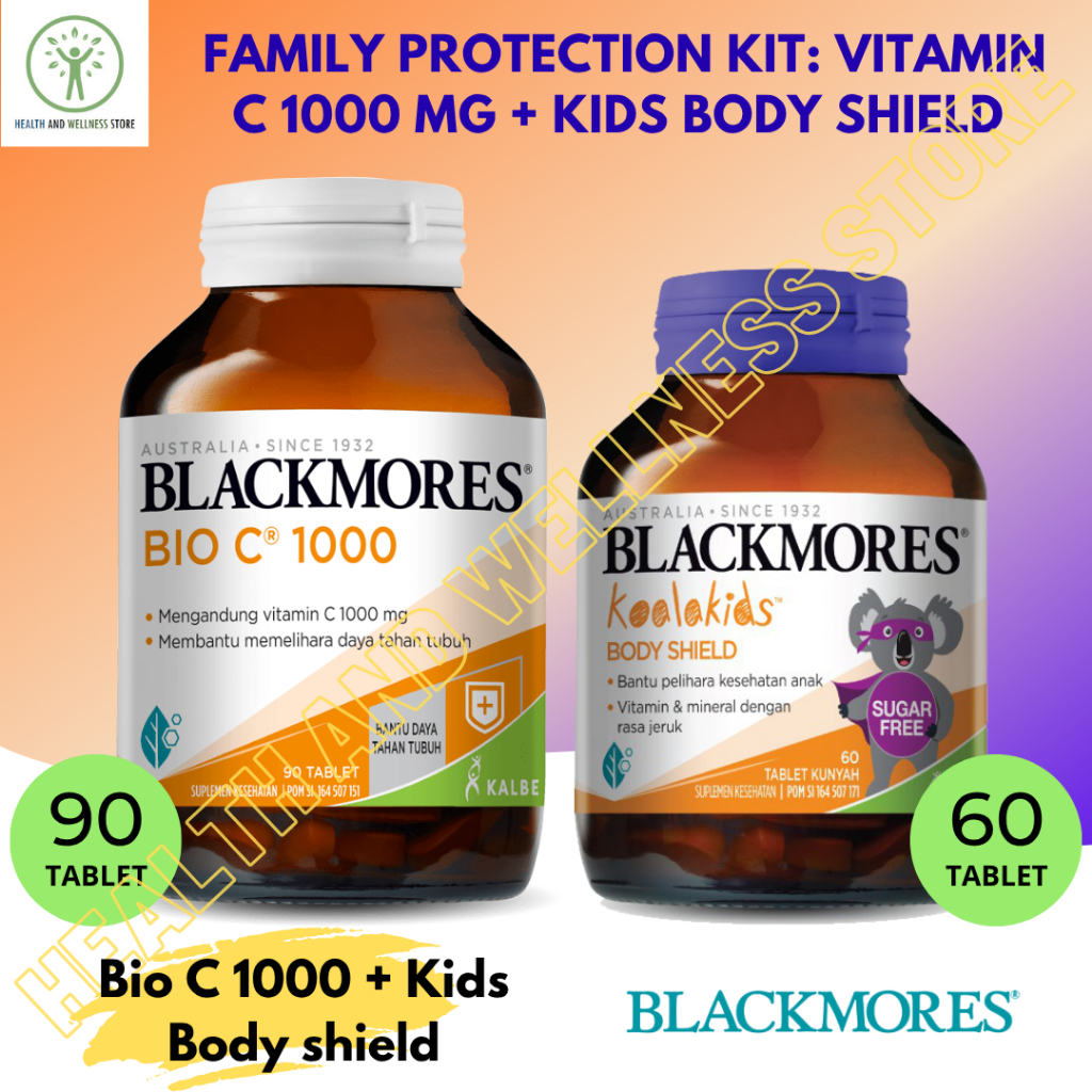 Blackmores Kids Body Shield 60 Tablet Kunyah Dan Blackmores Bio C 1000 Mg 90 Tablet Paket