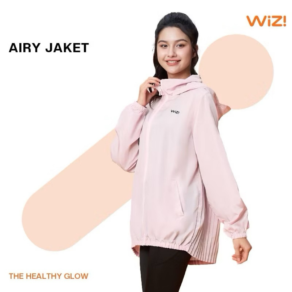 Sport Wear Parasut Jaket Parasut Wanita Oversize Airy Jaket Panjang Berwarna Macaron Tipis Bernapask