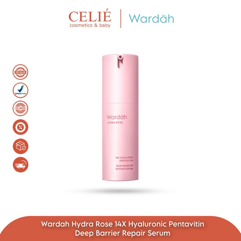 Wardah Hydra Rose 14X Hyaluronic Pentavitin Deep Barrier Repair Serum