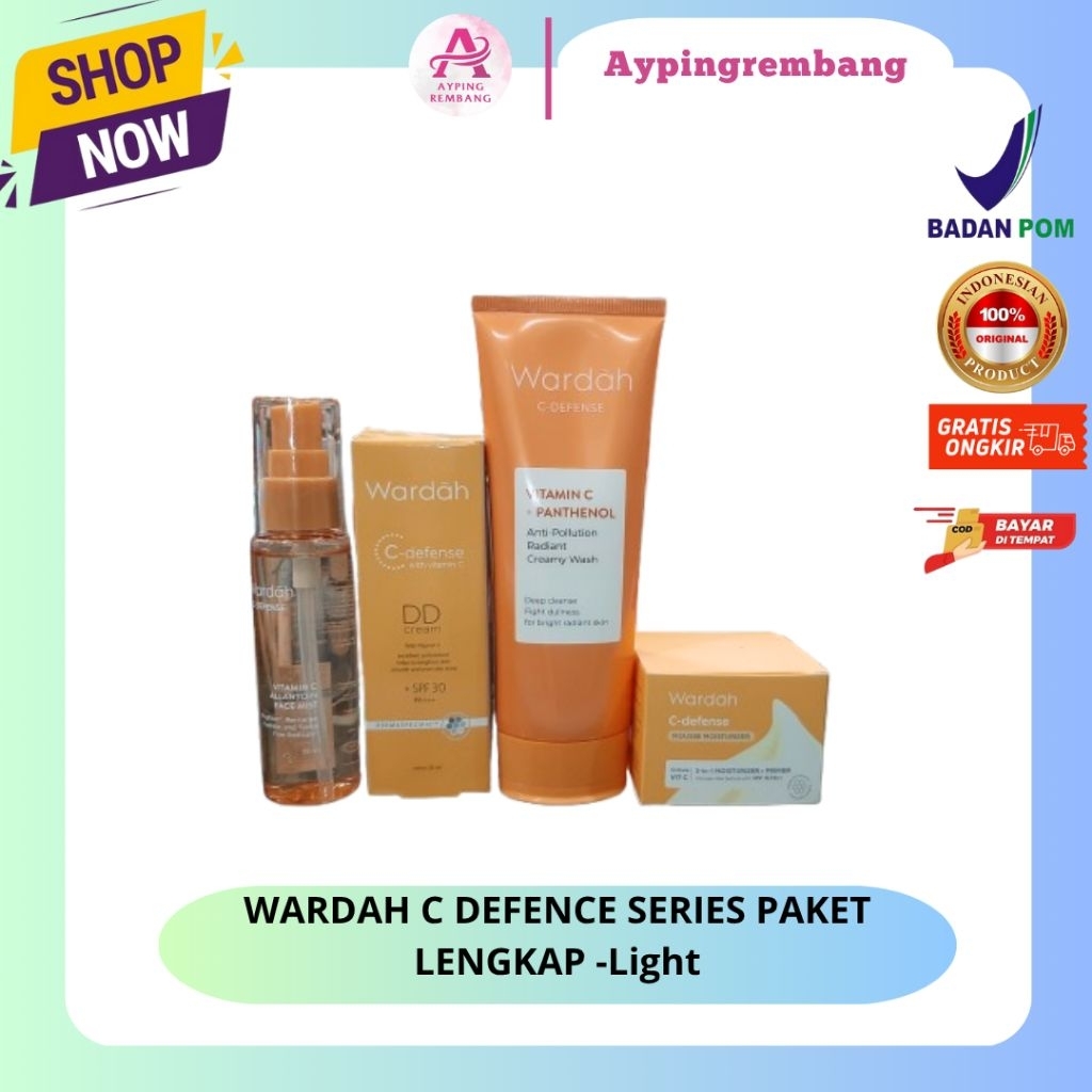 Wardah C-Defense Series Paket lengkap Light
