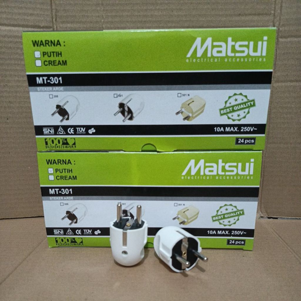 STEKER ARDE BULET PUTIH MATSUI/COLOKAN BULET MT-301