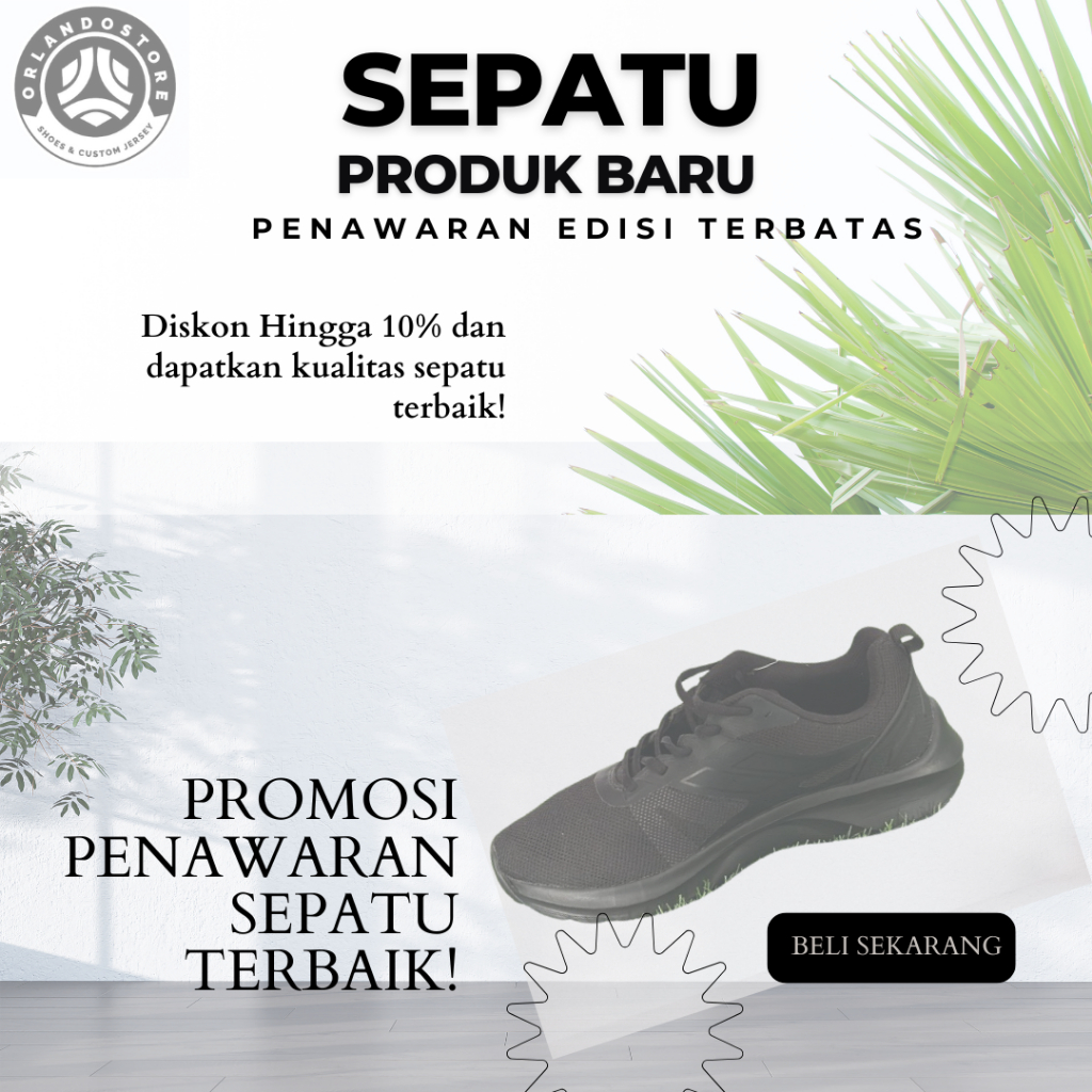 [ OrlandoStore ] MILLS Sepatu Lari Running Shoes Blazer BLACK / BLACK 9100503 Size 40 Original