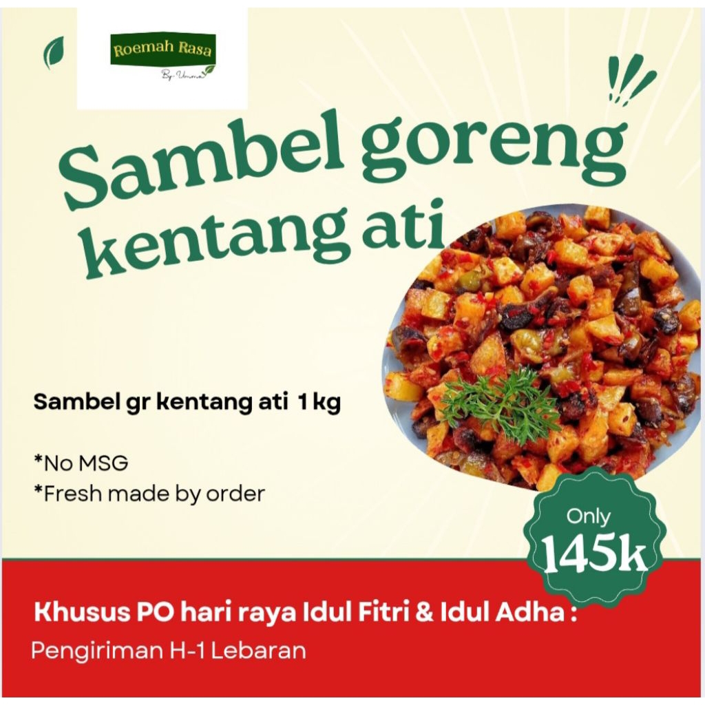 

SAMBEL GORENG KENTANG ATI 1KG