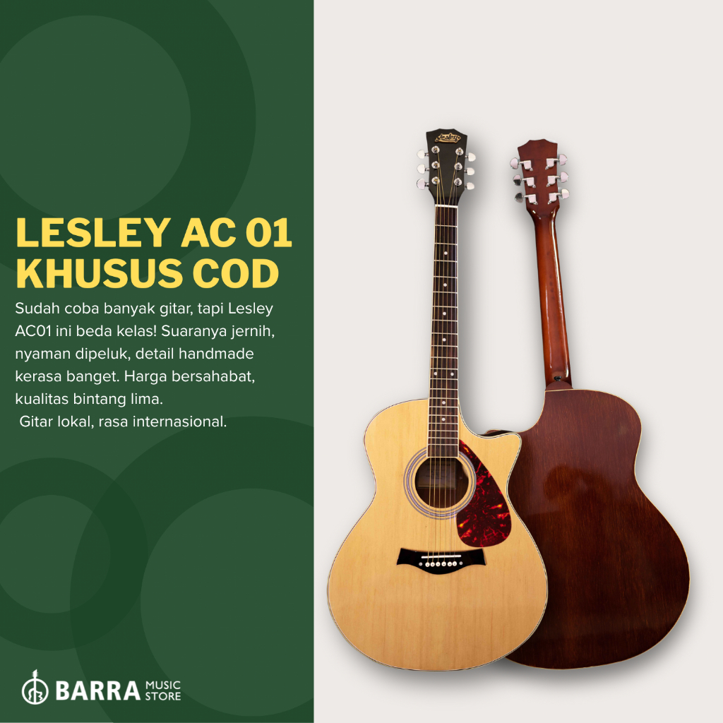 KHUSUS COD Gitar Akustik Lesley AC01
