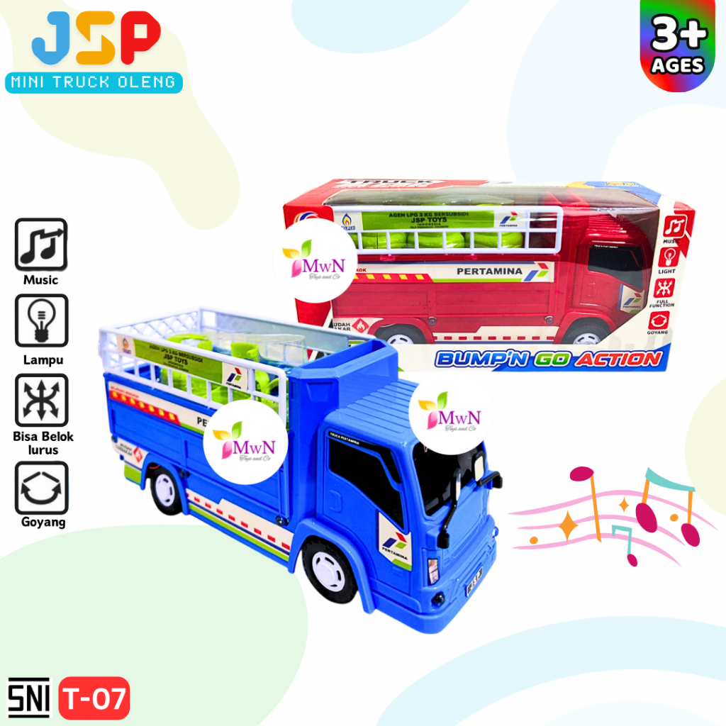 MWN Mainan Anak Basuri Mini Truck Oleng PERTAMINA JSP Kode T-07