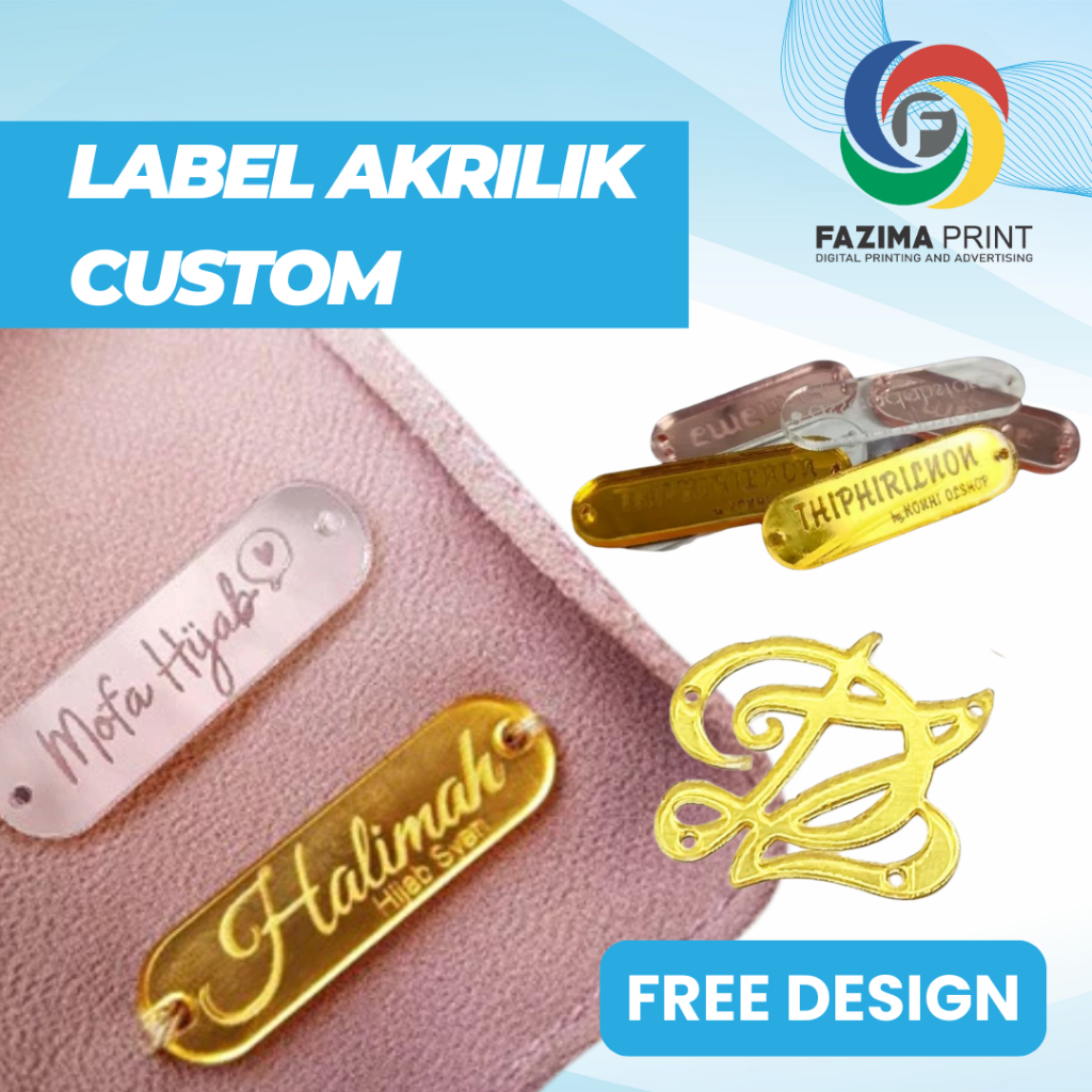 

Custom Label Akrilik Label Jilbab Akrilik, Label Inisial Nama | Logo usaha - Free Desain