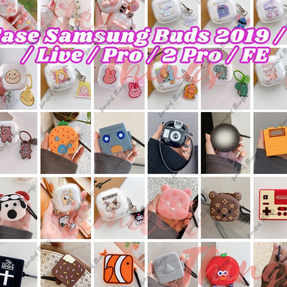 SOFT CASE Samsung Galaxy Buds 2 Buds Live FE Airbuds Pro Pro 2 Buds 2 Character Heart Polos Putih