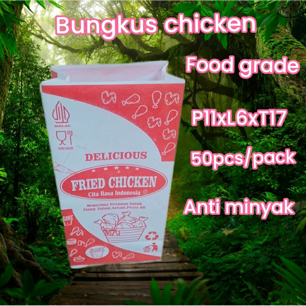 bungkus chicken paper bag kantong chicken kemasan chicken bungkus burger