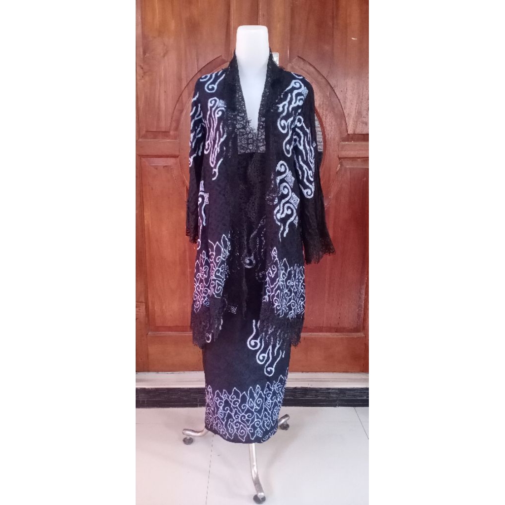 outer viscose wanita setelan motif megamendung (outer dan rok lilit) fullrenda