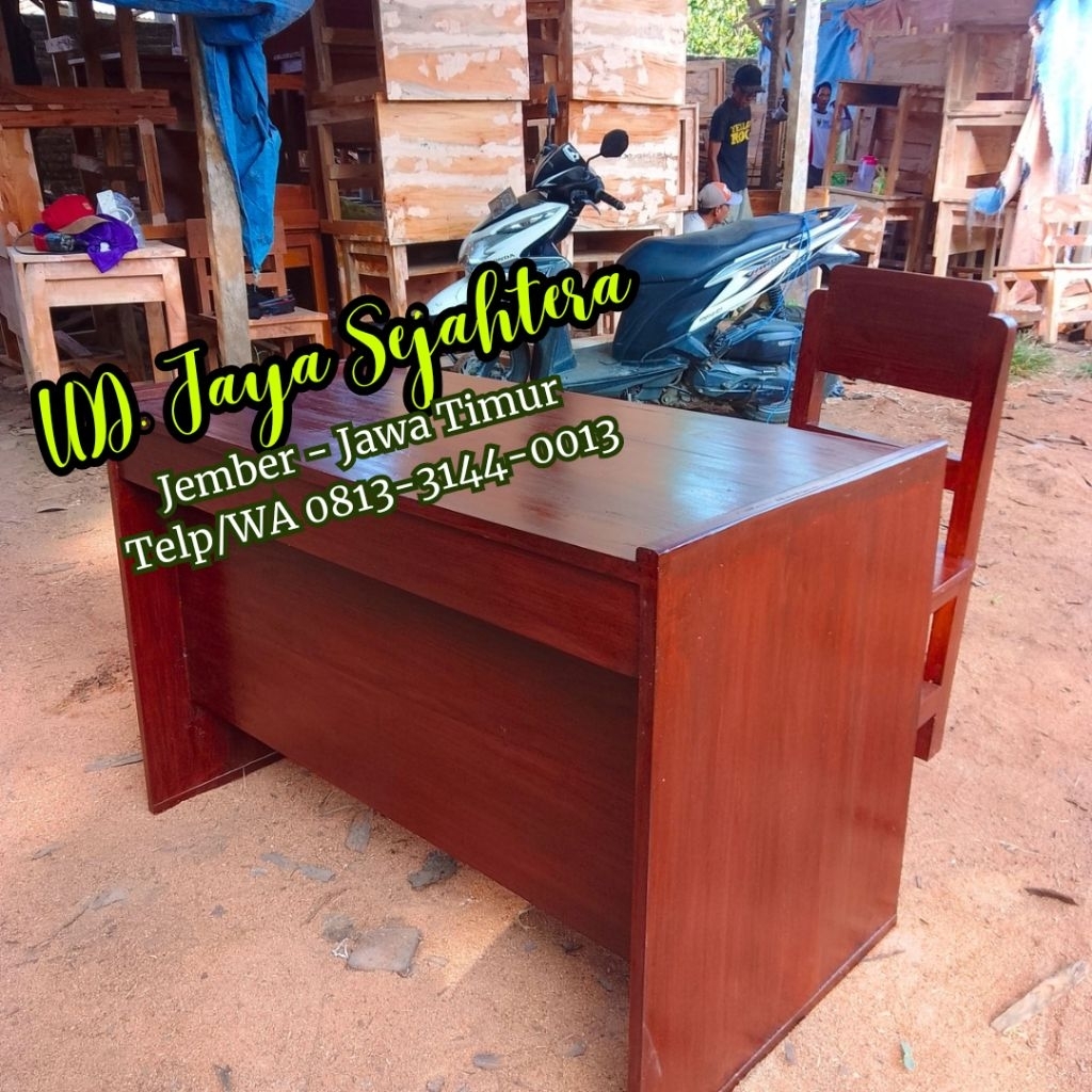 Meja Guru, Meja Kantor, Meja Kursi Guru, Meja Kasir Kayu