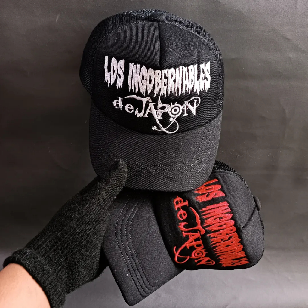 Topi Trucker Cap Topi Jaring Unisex Pria Wanita Los Ingobernables de Japon Hitam
