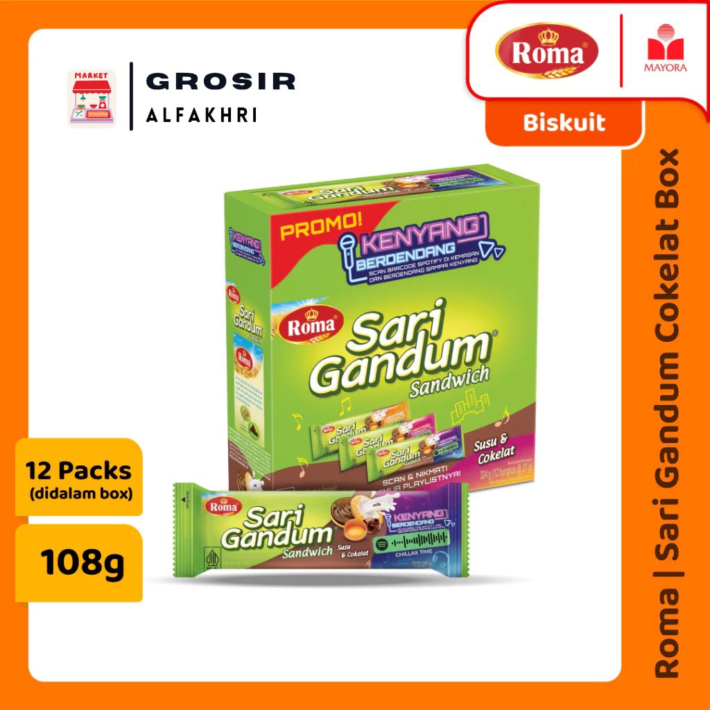 

ROMA SARI GANDUM COKELAT BOX ( ISI 12 )