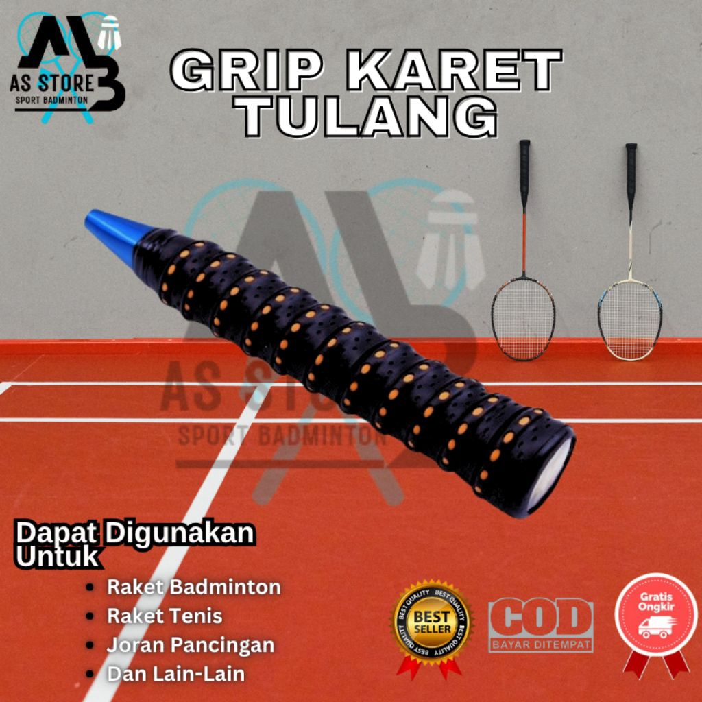 Grip Raket Badminton Model Tulang Uliran Motif Bintik