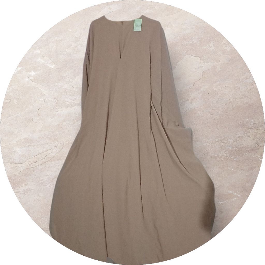 Dress model kaftan bahan ceruty