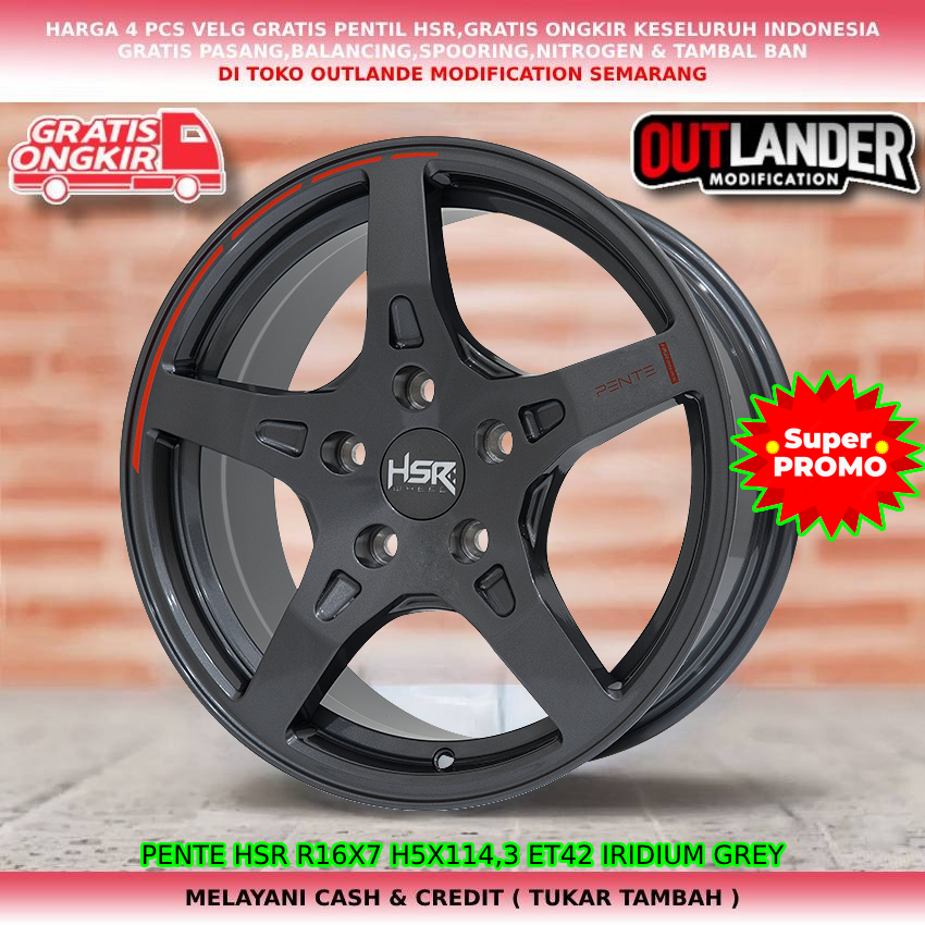 velg racing ring16 lobang 5 untuk mobil Civic New Crv Elysion Hrv Nsx dll hsr pente ring16