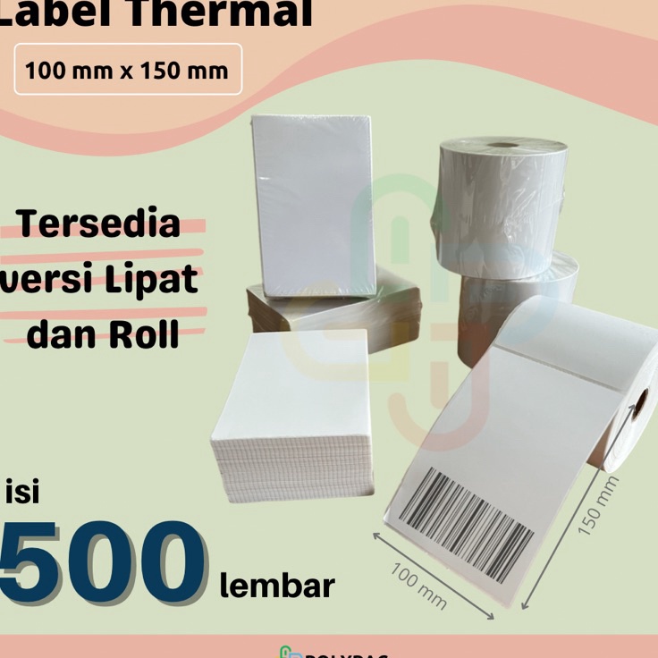 

Recomend Label Sticker Thermal Barcode Resi 1x 15 Kertas Printer Tesi Termal
