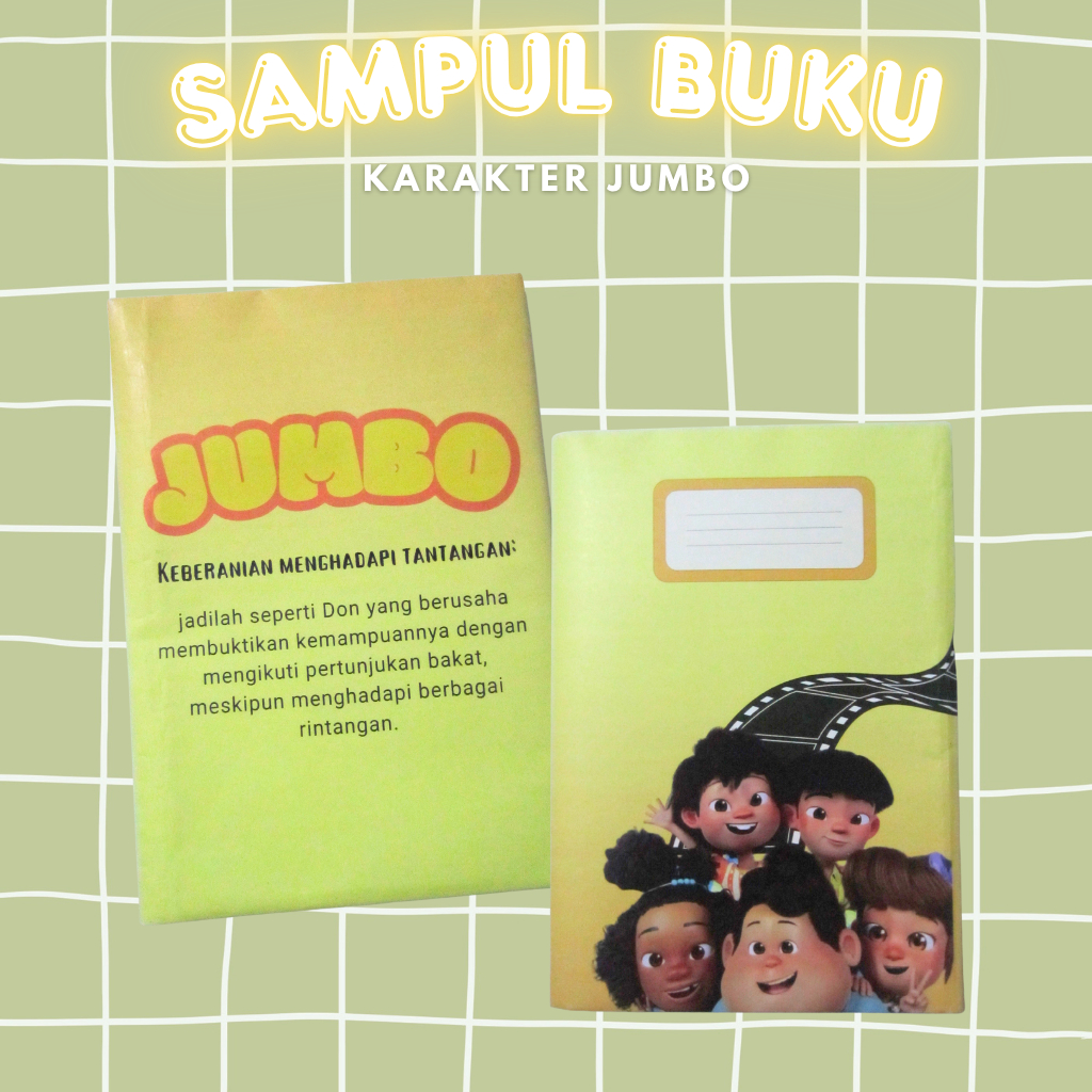 

{10 PCS} SAMPUL BUKU SPECIAL KARAKTER JUMBO 2025 | Sampul Buku Sekolah | Sampul Buku Karakter | Sampul Buku Premium
