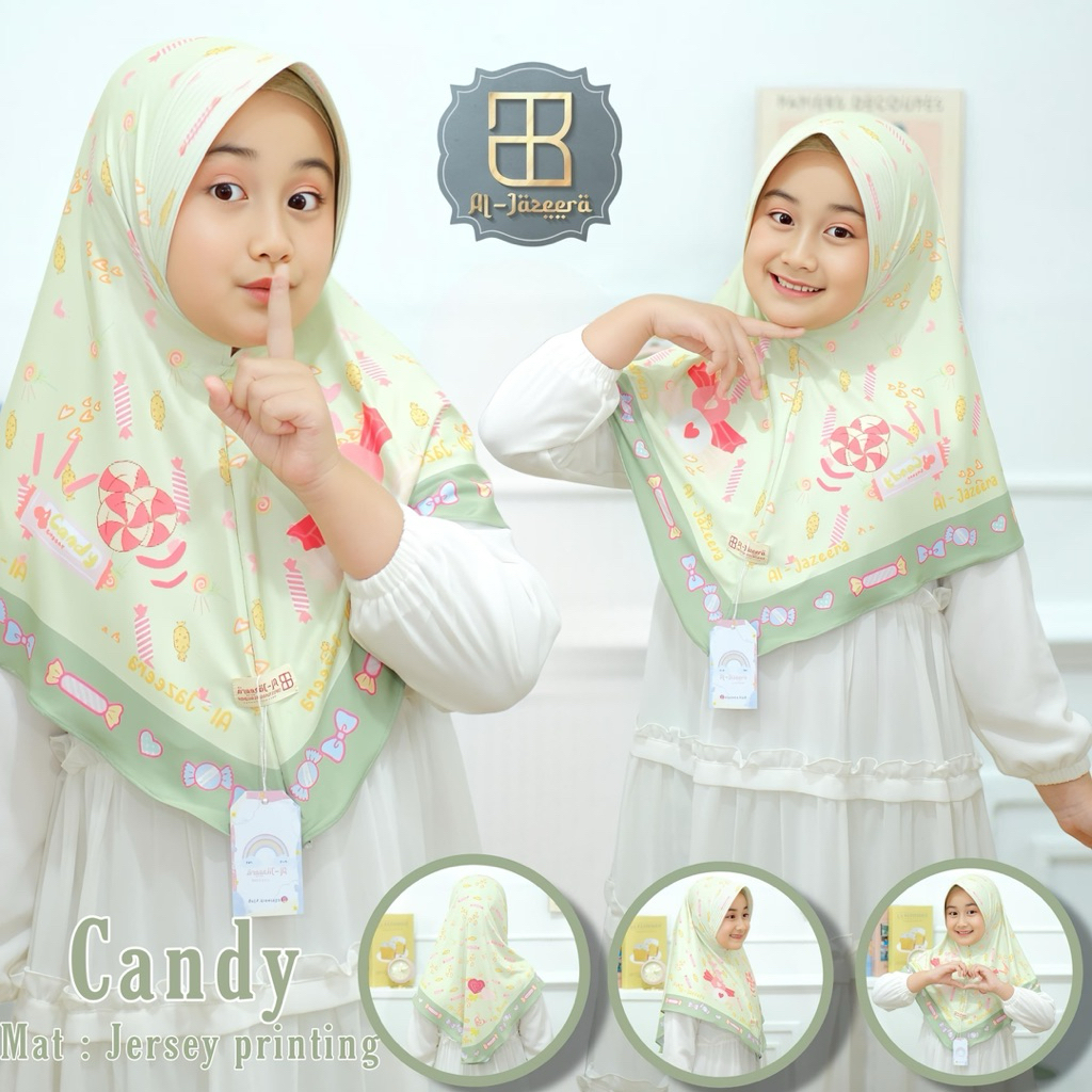 AL JAZEERA CANDY // HIJAB BERGO ANAK MOTIF CANDY BY AL JAZEERA