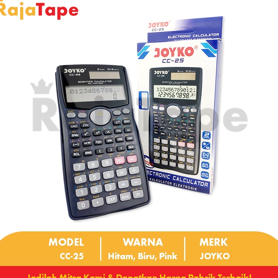 

COD Calculator Kalkulator Joyko CC25 Scientific 41 Functions RAJA TAPE RAJATAPE