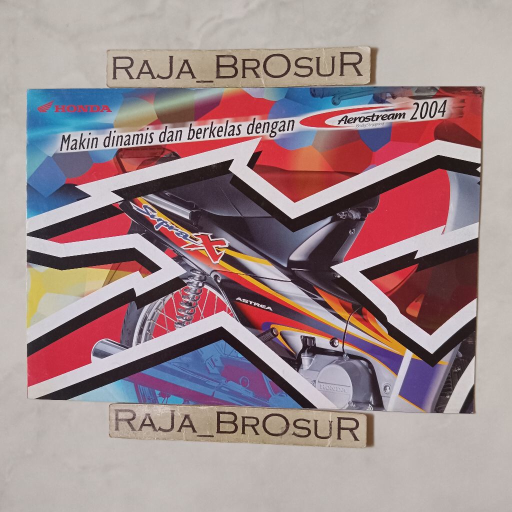 Poster brosur katalog leaflet Honda Astrea Supra X 2004