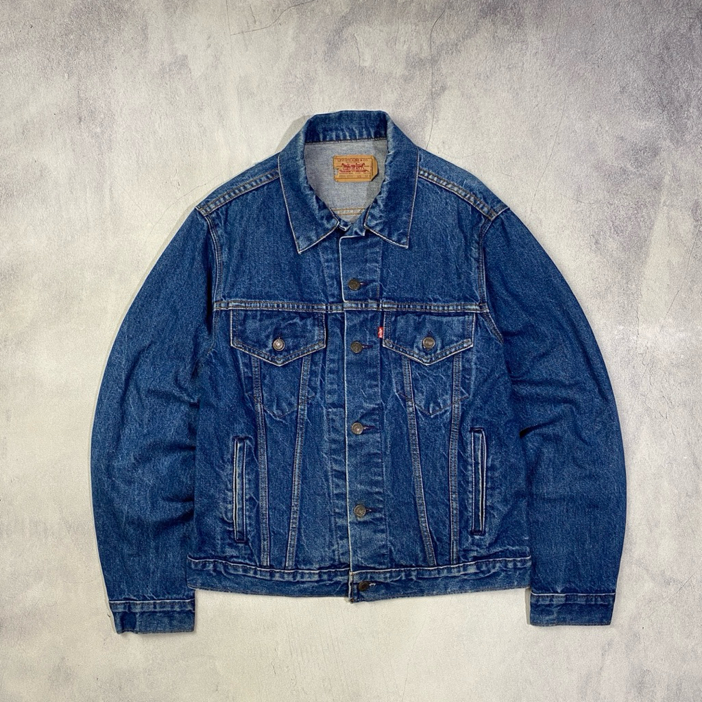 Vintage 80s Levis 70506 Type III Denim Trucker Jacket Casual Harrington Work Jacket