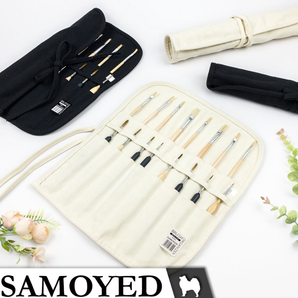 

KODE P36W Tempat Tas Kuas Lukis Alat Tulis Perkakas Kain Kanvas Gulung Profesional Professional Painting Artist Brush Stationery Tools Canvas Roll Up Case Pouch Bag Storage Organizer Holder Samoyed BRORL16