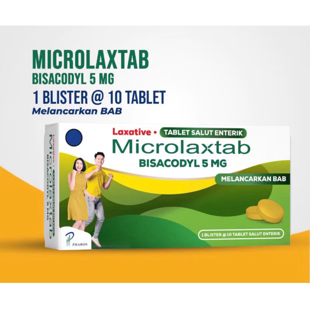 MicrolaxTab / Microlaxtab Bisacodyl 5 mg / Obat Sembelit / Pelancar BAB