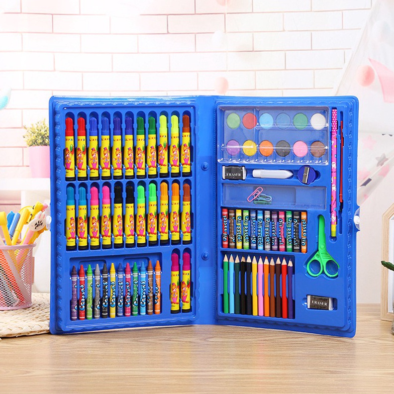 

KODE Q37B Crayon Set Isi 86 Pensil Warna Cat Air Alat Lukis Karakter Stationary Color Pencil