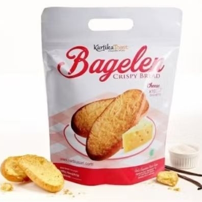 

Kartika Toast Crunchy French Toast Cheese Flavor Bagelen Keju isi 10 pcs