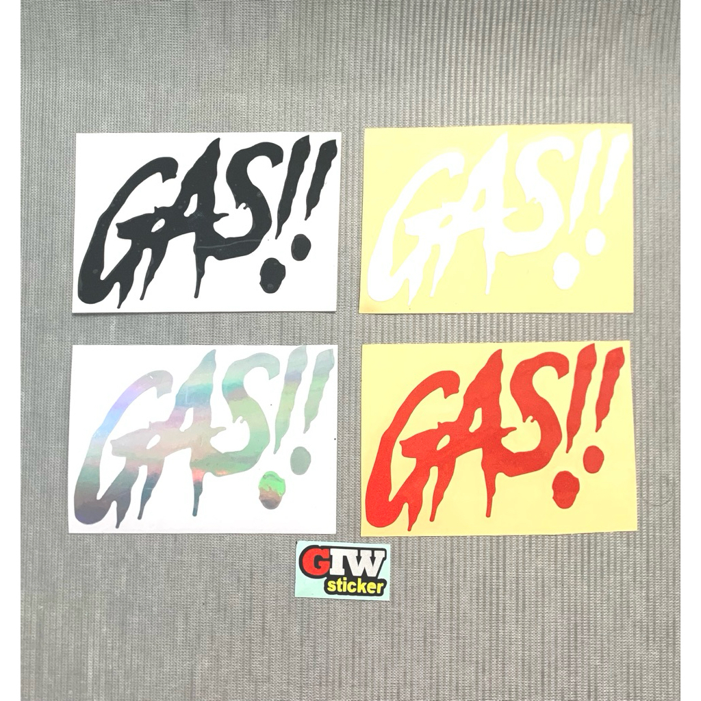 Sticker Gas Stiker GAS Cutting Motor, Helm Keren