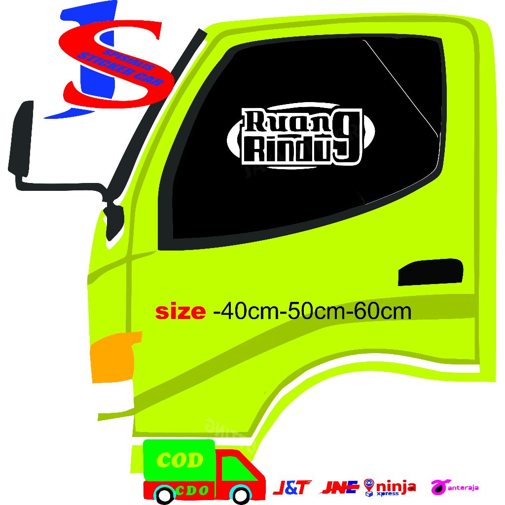 stiker kaca pintu mobil truk pick up stiker pintu bak truk pick up