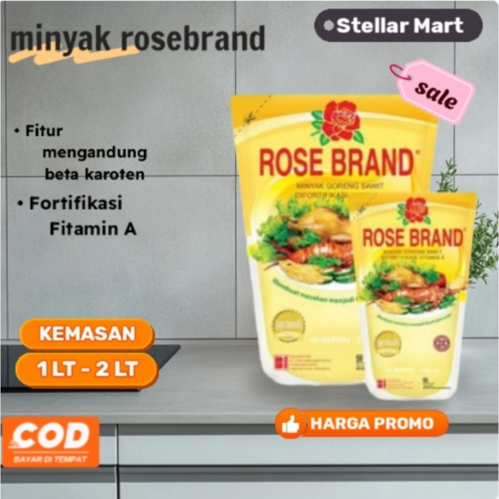 

MINYAK GORENG ROSEBRAND 1LT - 2LT Harga 19.000 - 38.000