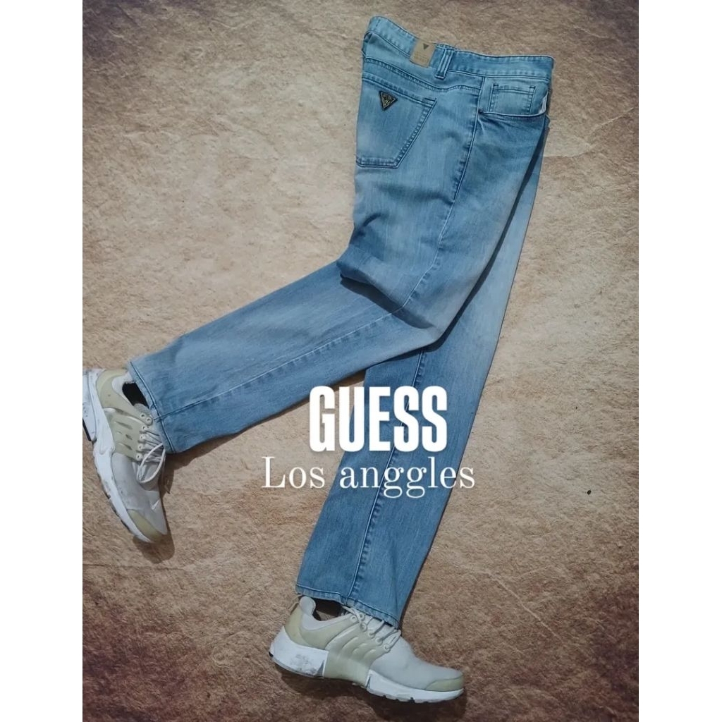 jeans GUESS bahan soft denim tebal ngaret bekas second preloved