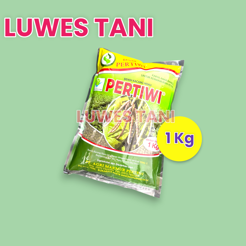 Benih Kacang Hijau Pertiwi Vima 5 kemasan 1kg