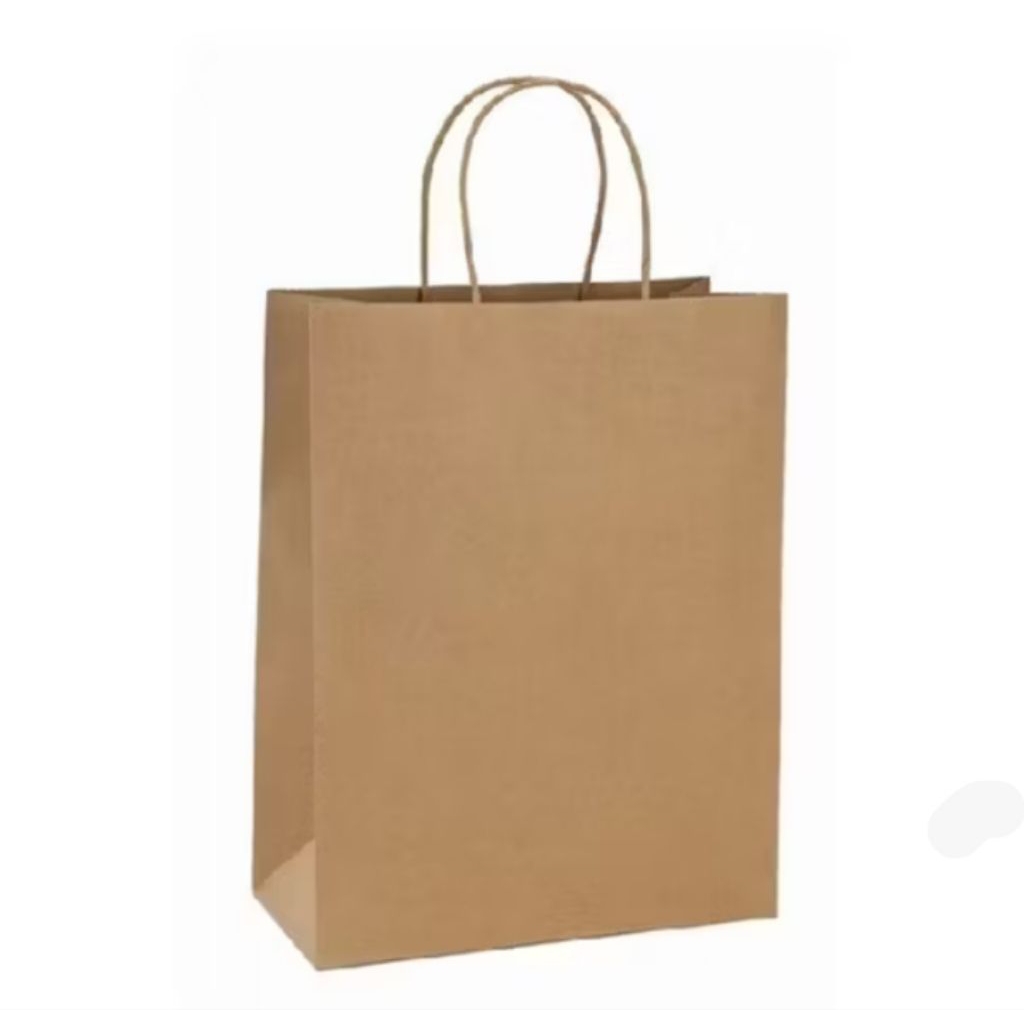 

S ( S52 ) PAPER BAG POLOS WARNA HITAM DAN COKLAT / PAPERBAG SOUVENIR