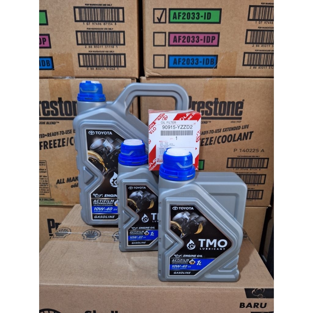 Oli Mesin TMO 10W-40 6Liter Paket Filter Oli Innova Fortuner Hilux Bensin