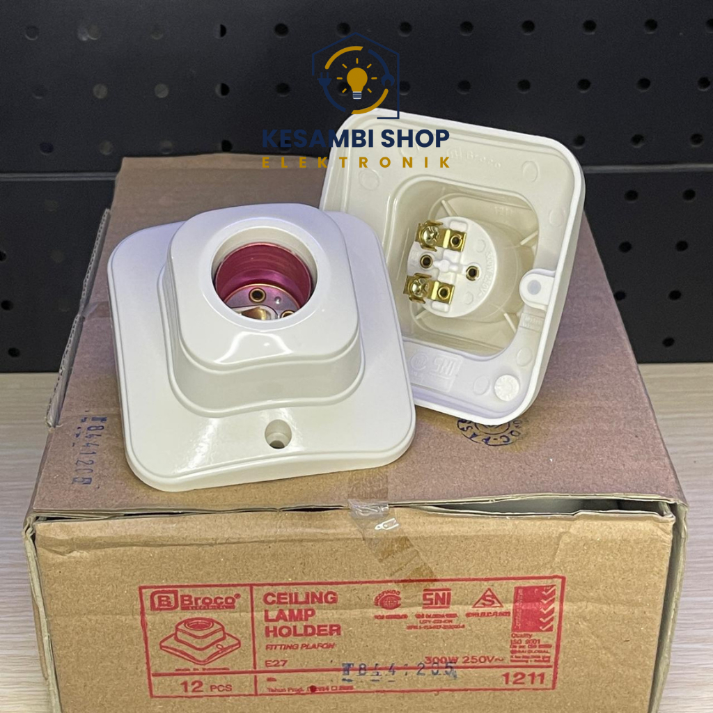 BROCO FITTING PLAFON SEGI [ OVAL ] FITTING LAMPU BROCO 1211 ORIGINAL