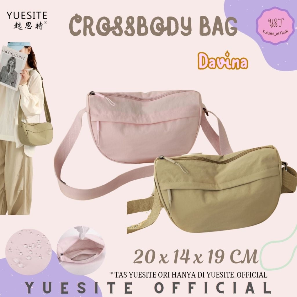 TAS SELEMPANG WANITA FASHION DAVINA IMPORT NILON SLINGBAG WATERPROOF