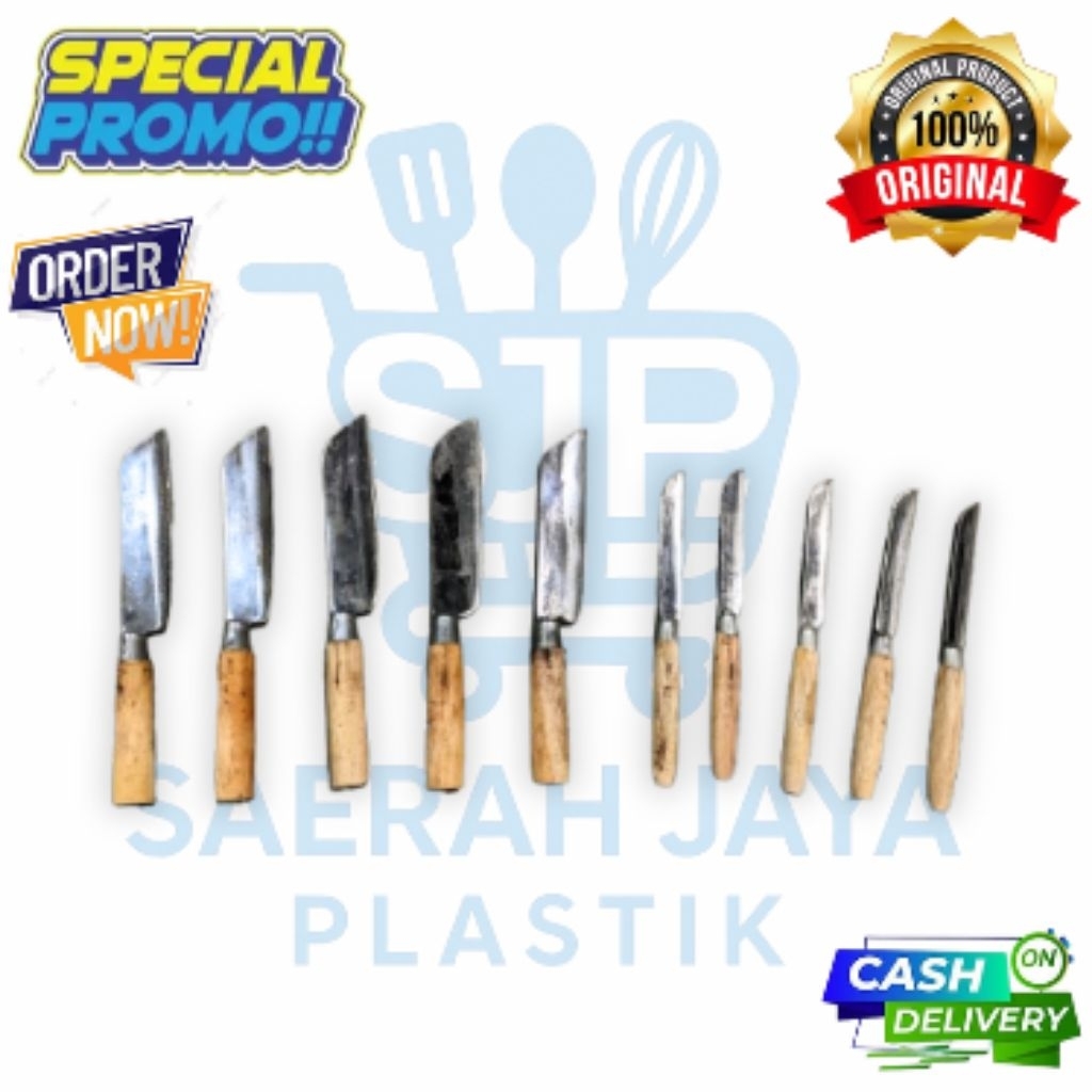 Paket Pisau Dapur dan Sembelih Tradisional - Kualitas Baja Asli - Paket Promo Dapat 10 pisau