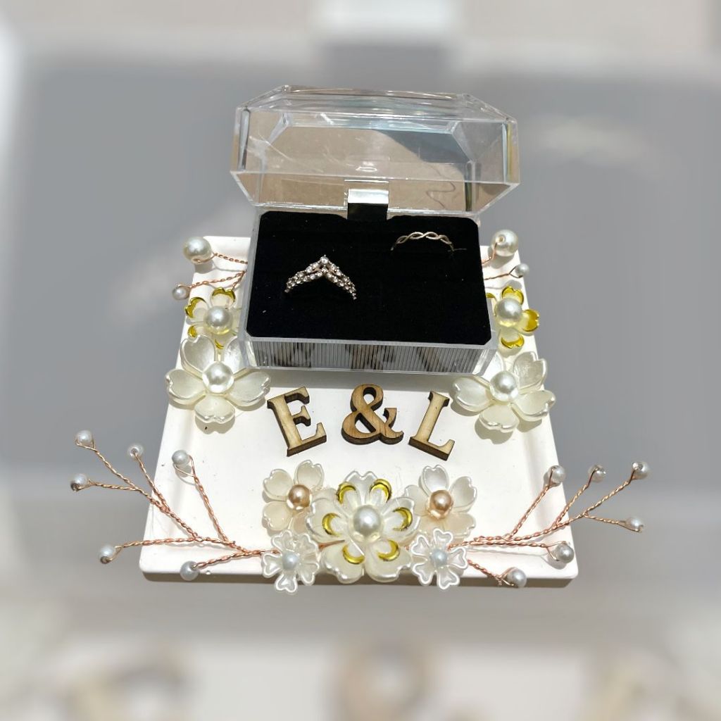 Kotak Cincin Custom/Kotak Cincin Lamaran/Kotak Cincin Tunangan/Ring Box Custom/ Ring Box Akrilik