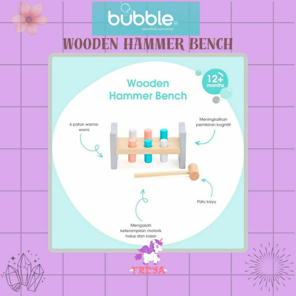 Bubble - Wooden Hammering Bench | Mainan Edukasi & Sensori