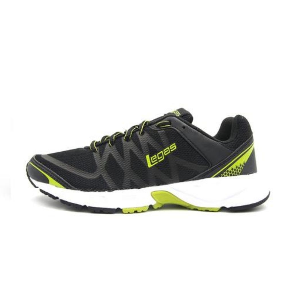 Sepatu League Legas Lari Pria Hitam Evo La U Running Shoes Cowo Cewe Original Murah