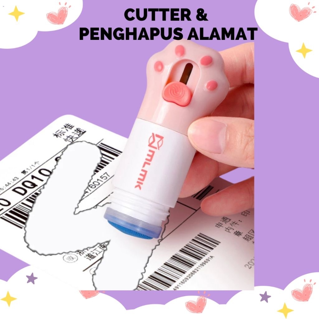 

CUTTER+ALAT PENGHAPUS ALAMAT DI PAKET