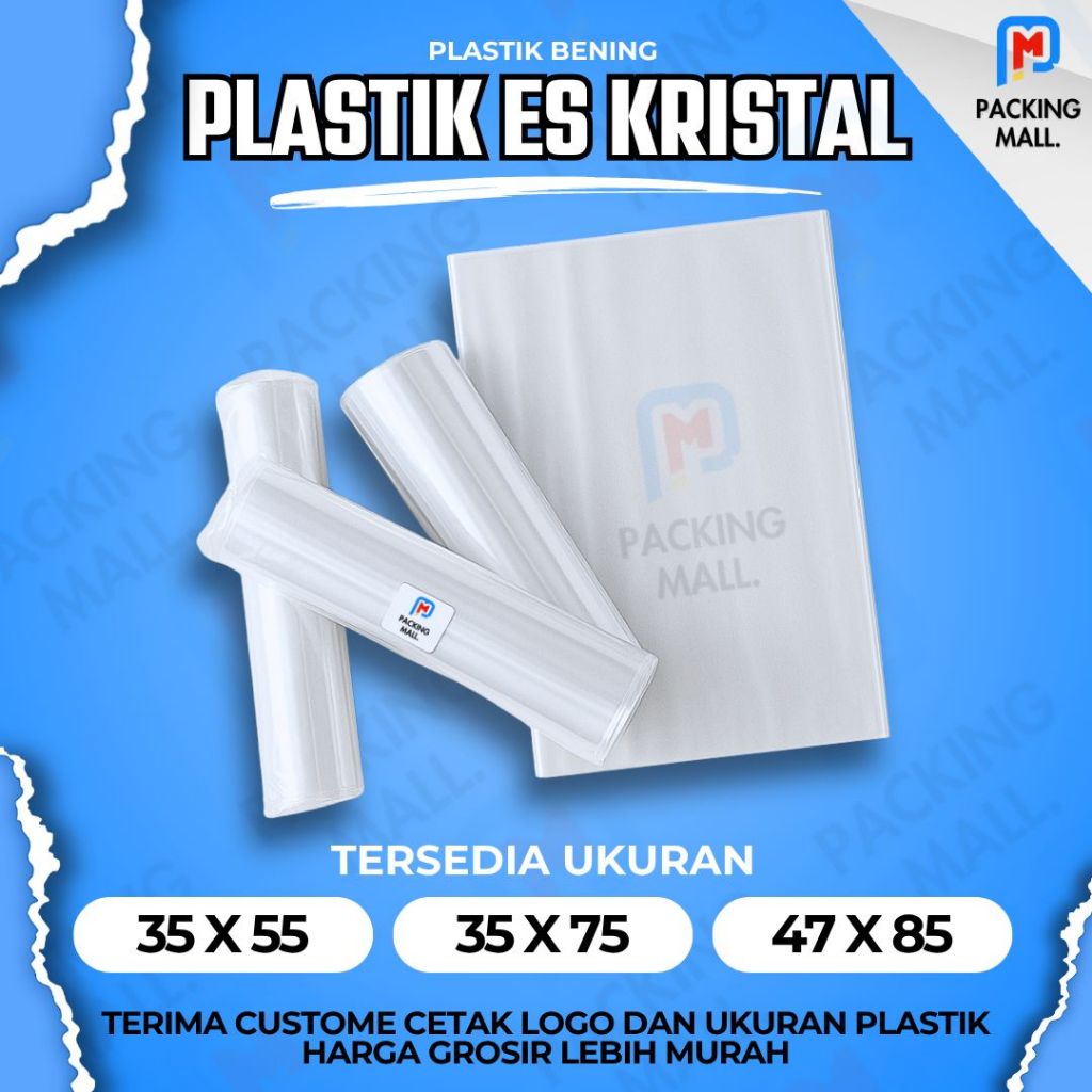 plastik es termurah / Plastik Es Kristal 1 Pack = 1 KG Bahan PE ORI / Kantong Plastik Es / Kantong P
