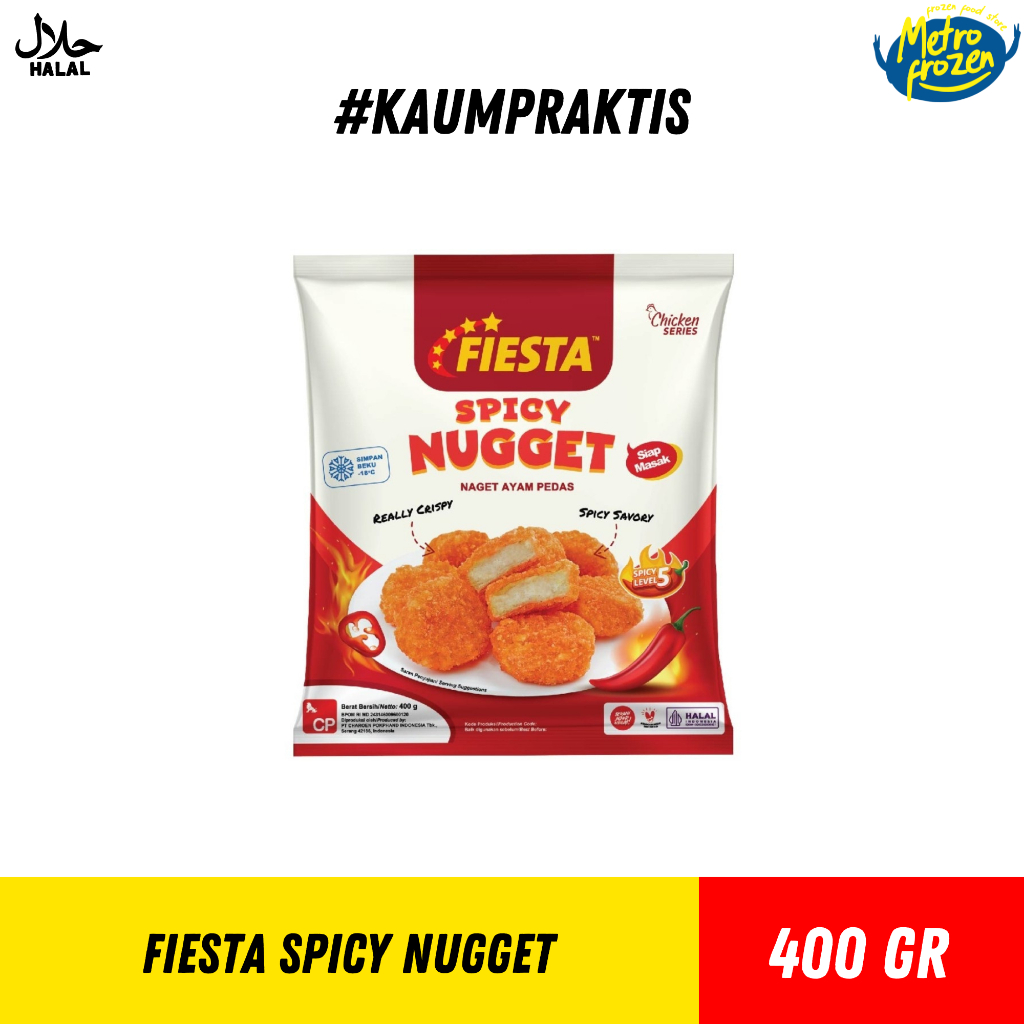 

FIESTA Spicy Nugget 400gr //naget ayam pedas //naget fiesta pedas