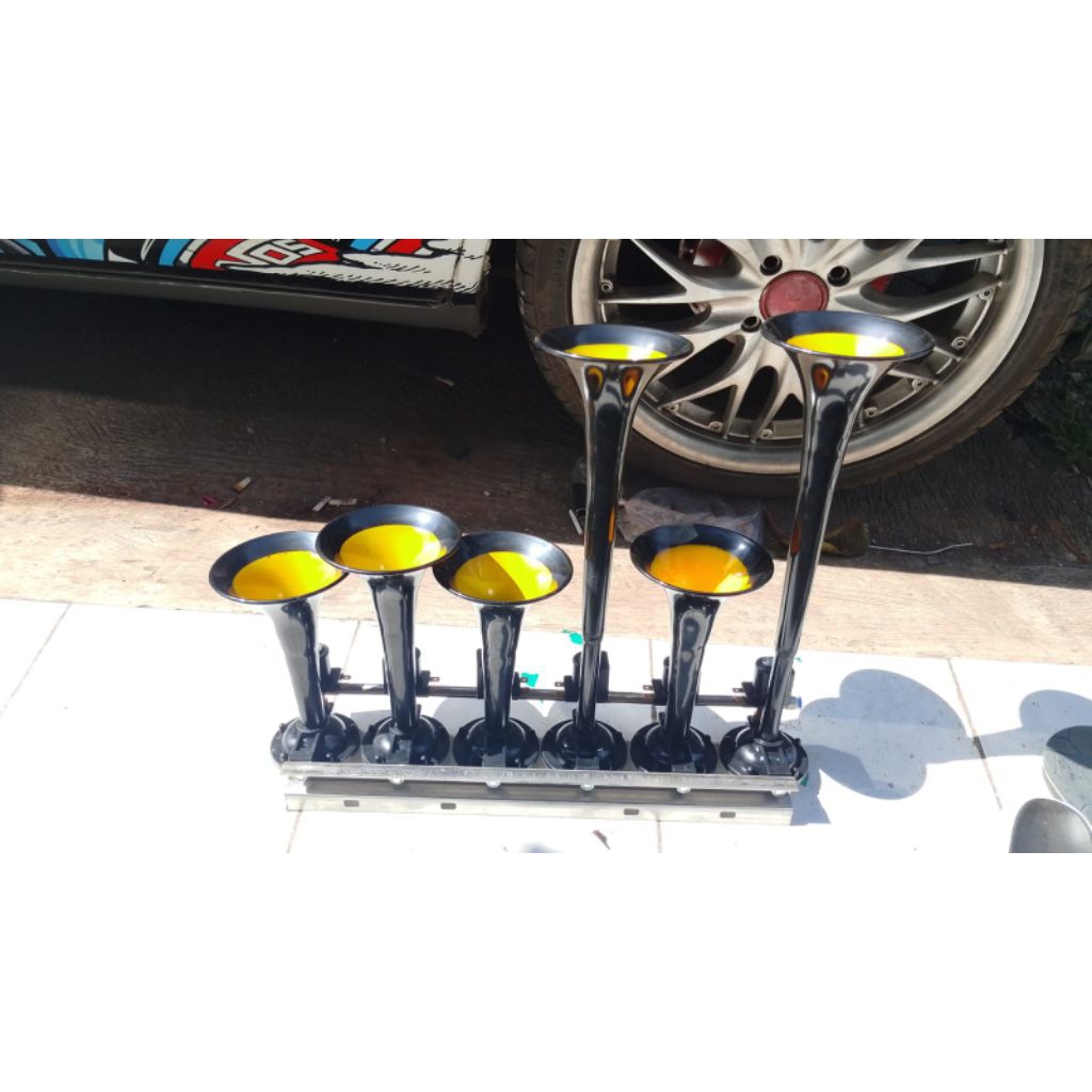 Corong Klakson Custome Tambahan 12 Not Basuri Original Logo "B" Basuri Air Horn